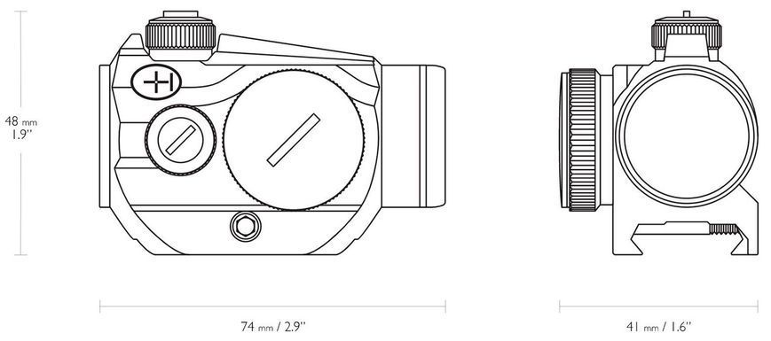 Приціл коліматорний Hawke Vantage 1x20 &mdash; Weaver. Сітка 3 MOA Dot
