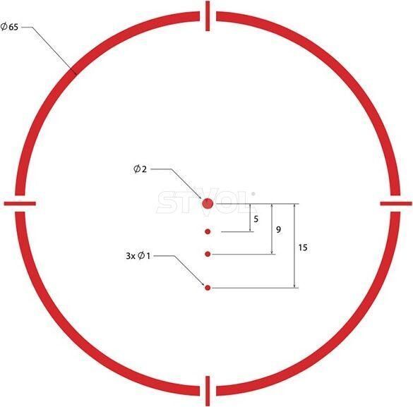 Прилад коліматорний Sig Optics ROMEO8H BALLISTIC CIRCLE DOT, 0.5 MOA ADJ, BLACK